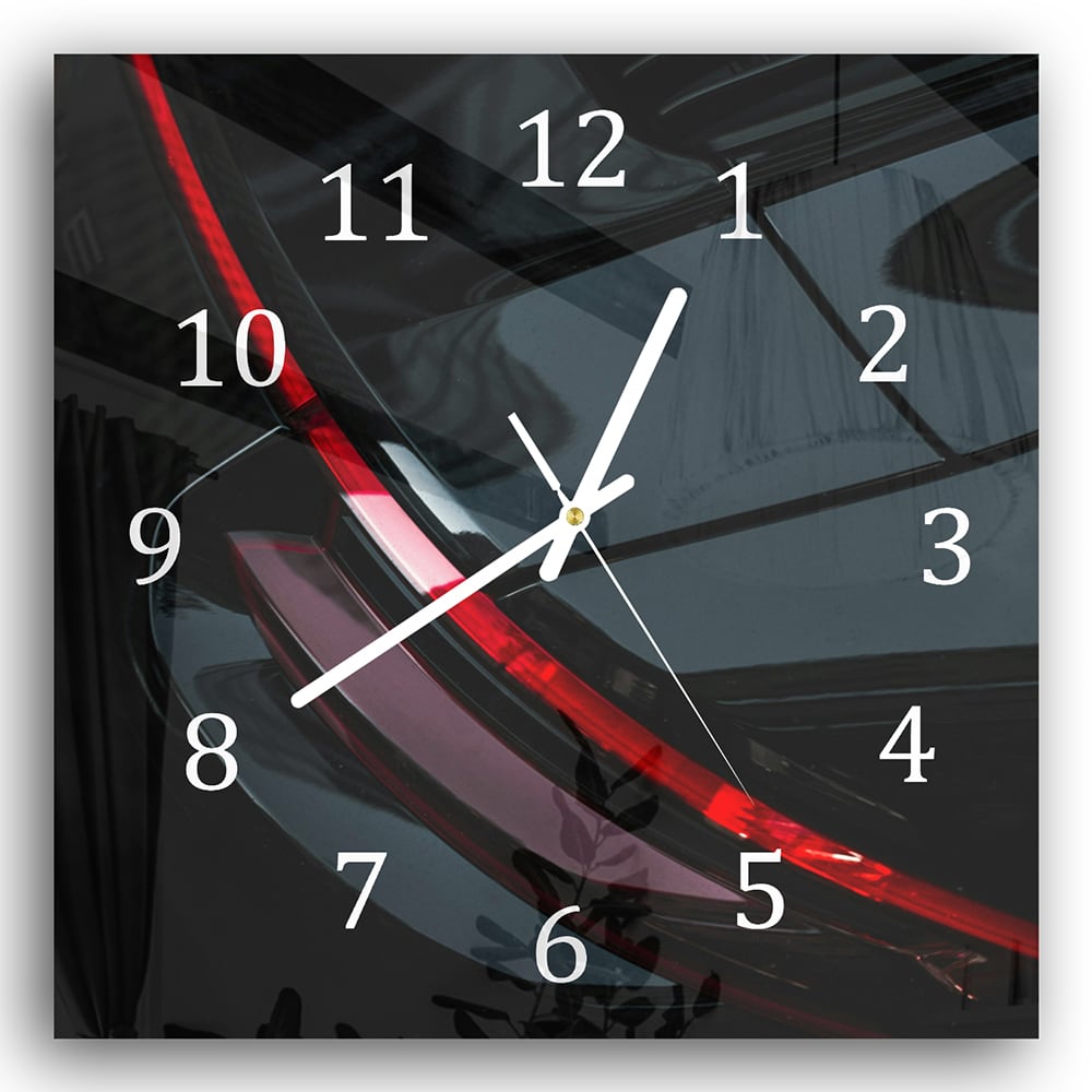 Wanduhr 30x30 - Porsche-Rücklicht