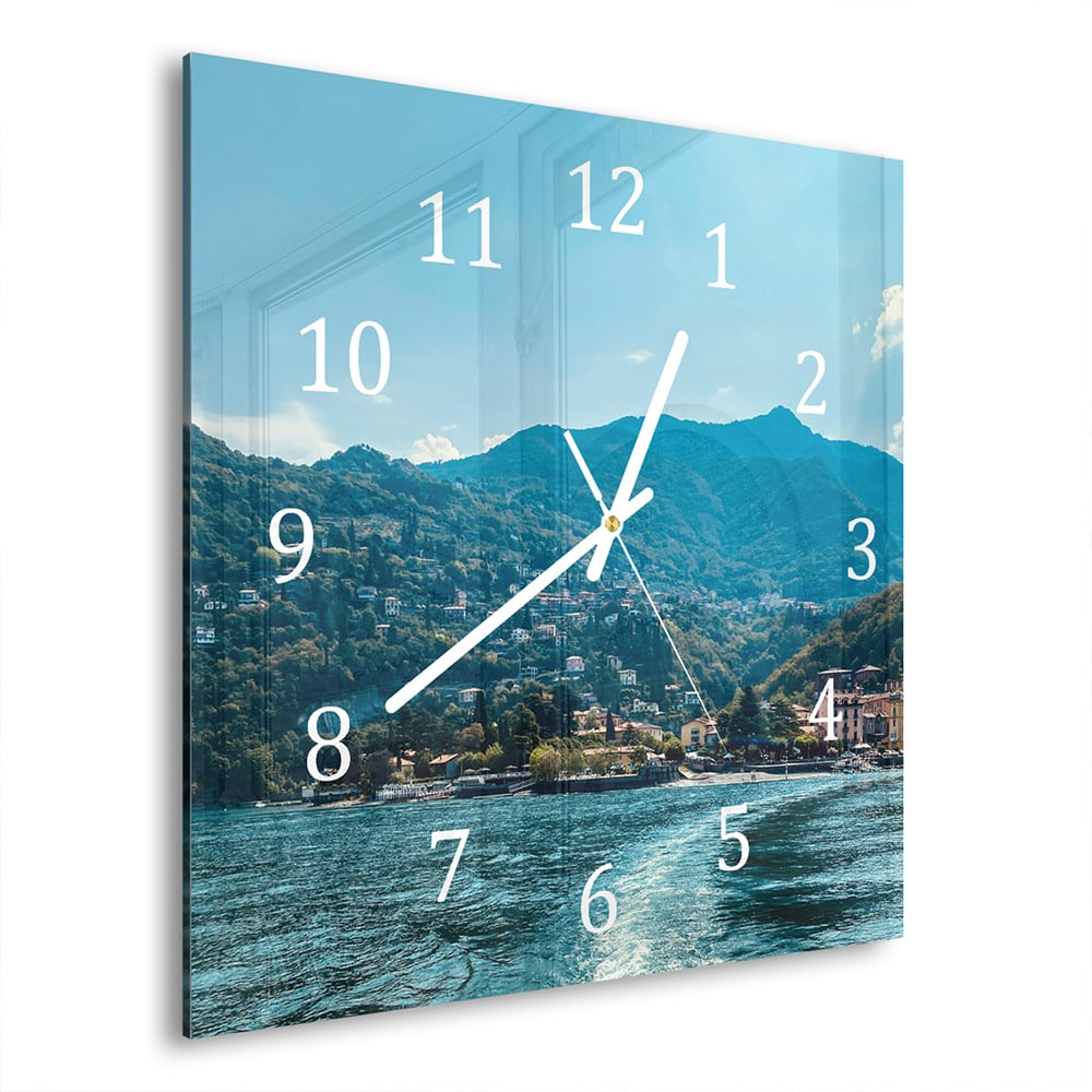 Wanduhr 30x30 - Varenna in Italien