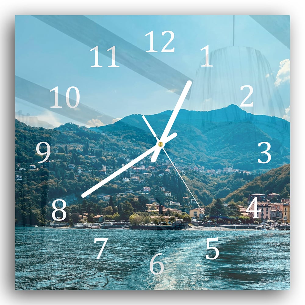 Wanduhr 30x30 - Varenna in Italien