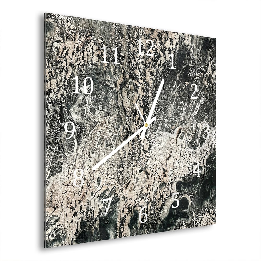 Wanduhr 30x30 - Organische Strukturen