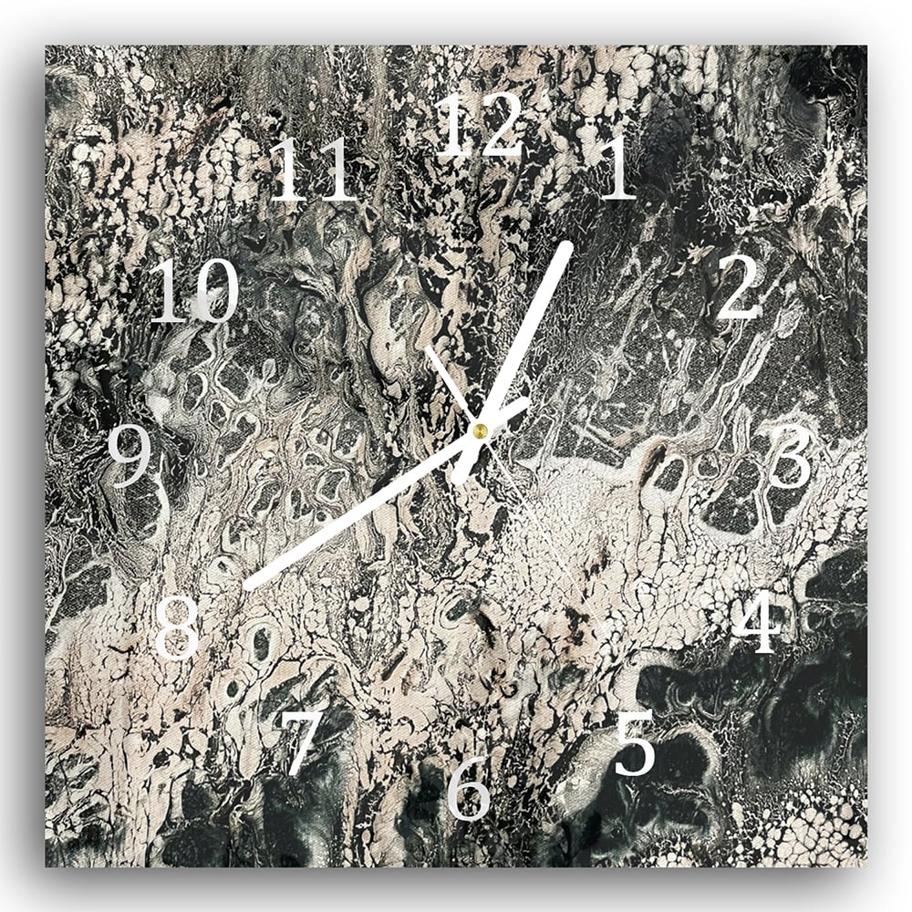 Wanduhr 30x30 - Organische Strukturen