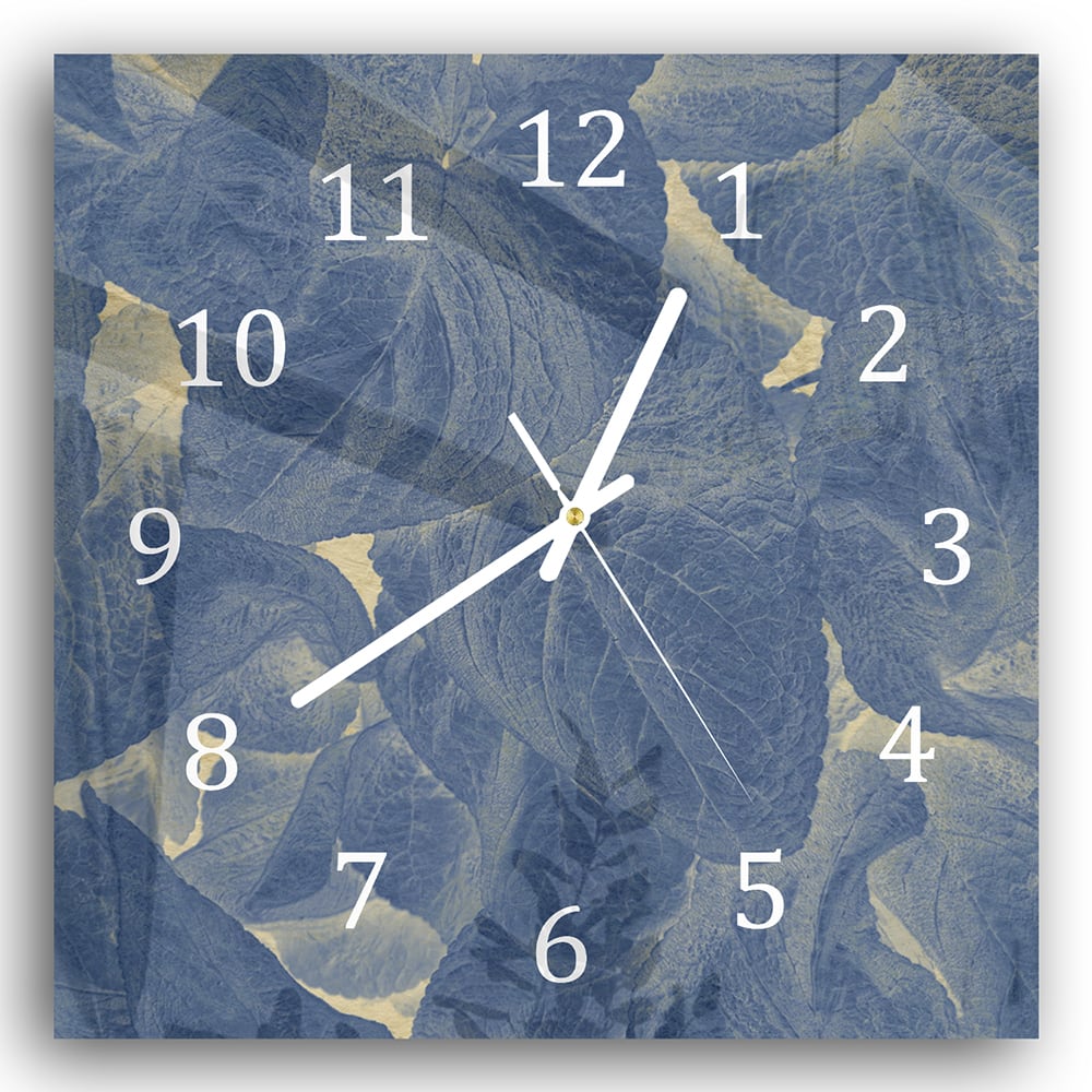 Wanduhr 30x30 - Textur der Blätter