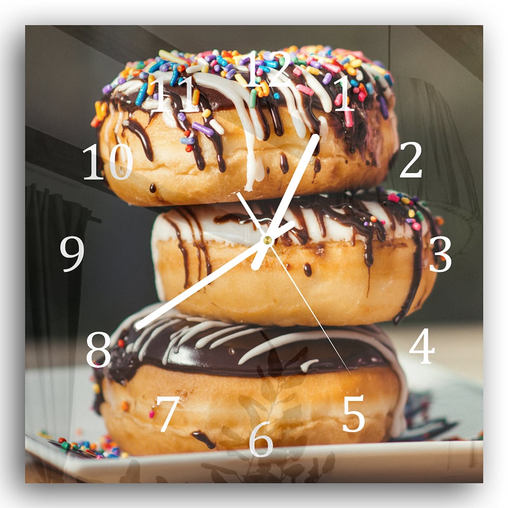 Wanduhr 30x30 - Donuts