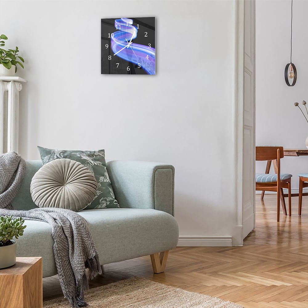 Wanduhr 30x30 - Licht in Bewegung
