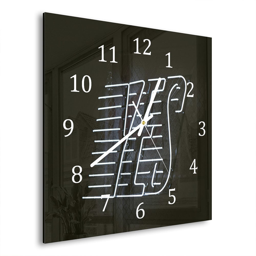 Wanduhr 30x30 - YES