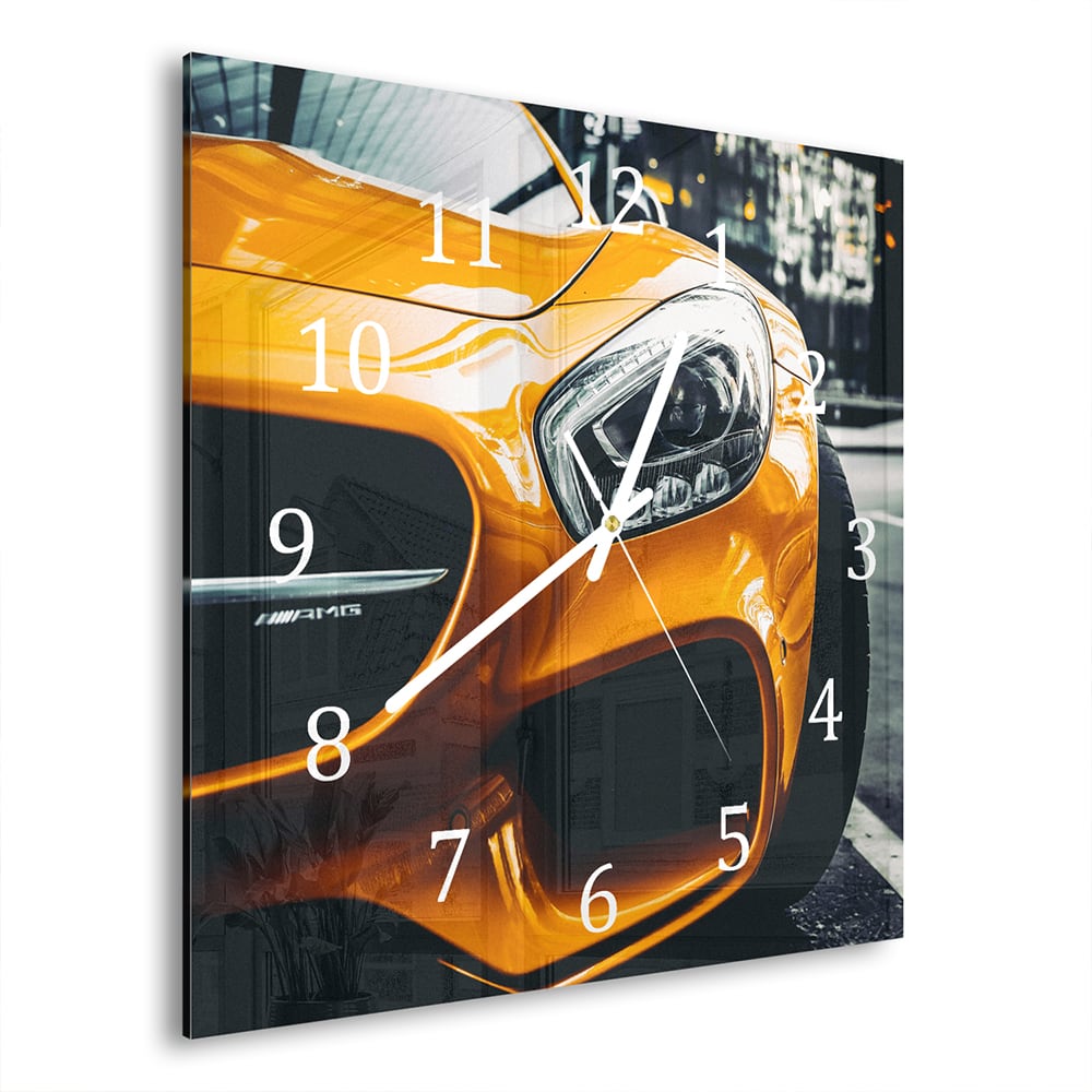 Wanduhr 30x30 - Mercedes SLS AMG