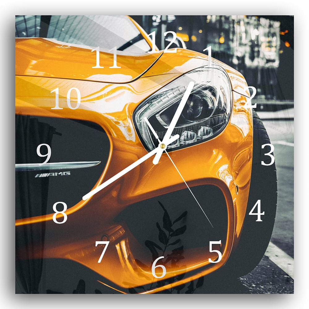 Wanduhr 30x30 - Mercedes SLS AMG