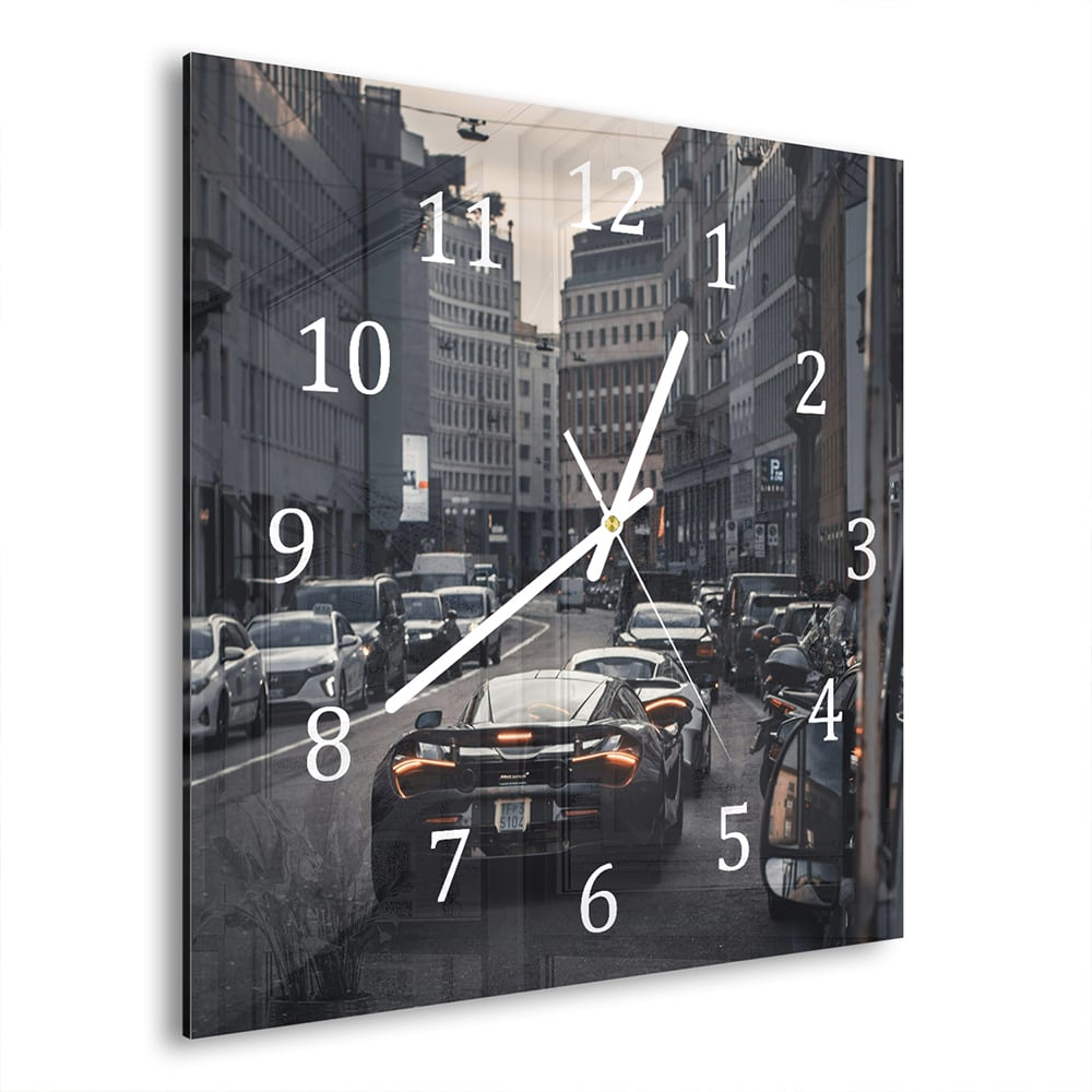 Wanduhr 30x30 - McLaren Schlange