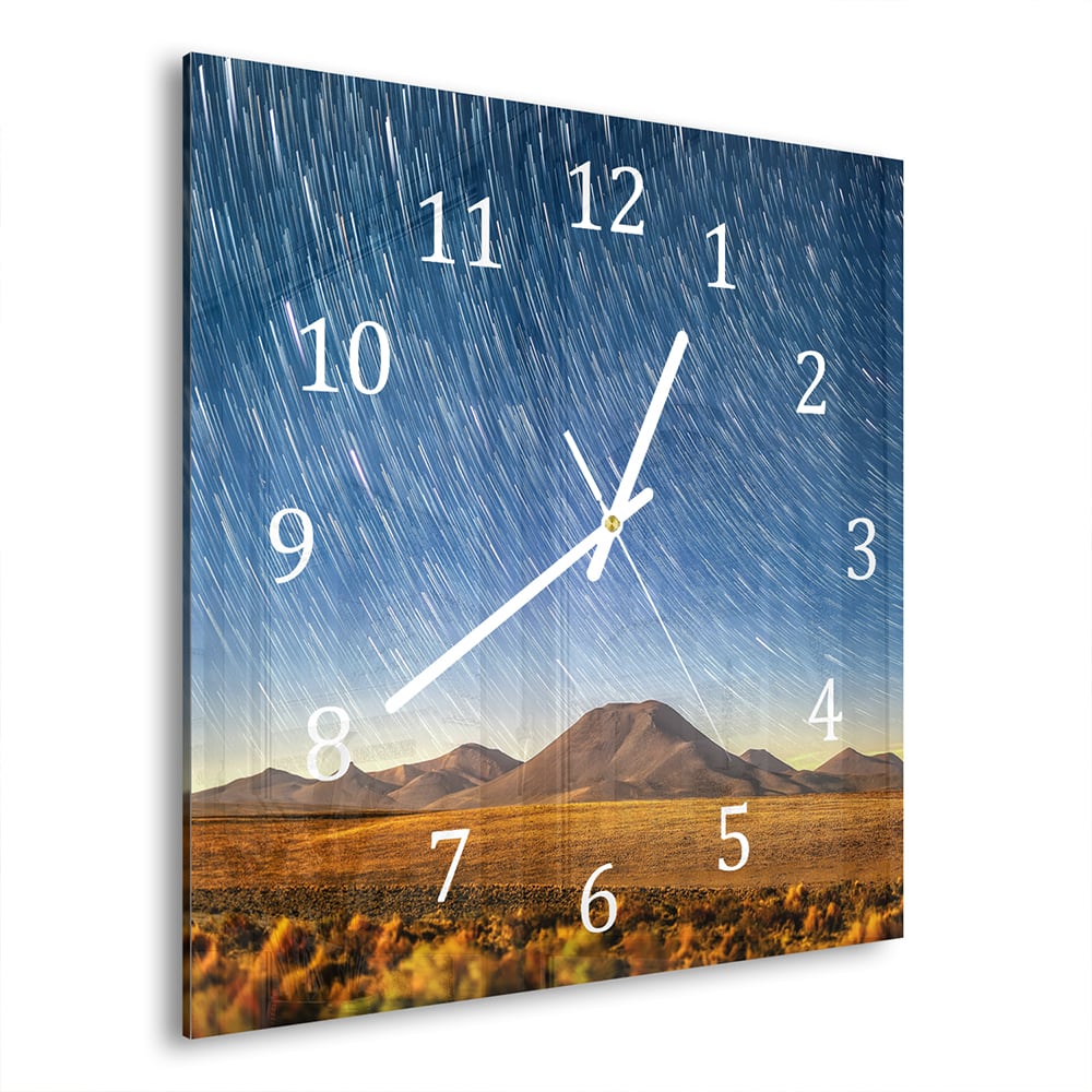 Wanduhr 30x30 - Sternenhimmel in der Wüste