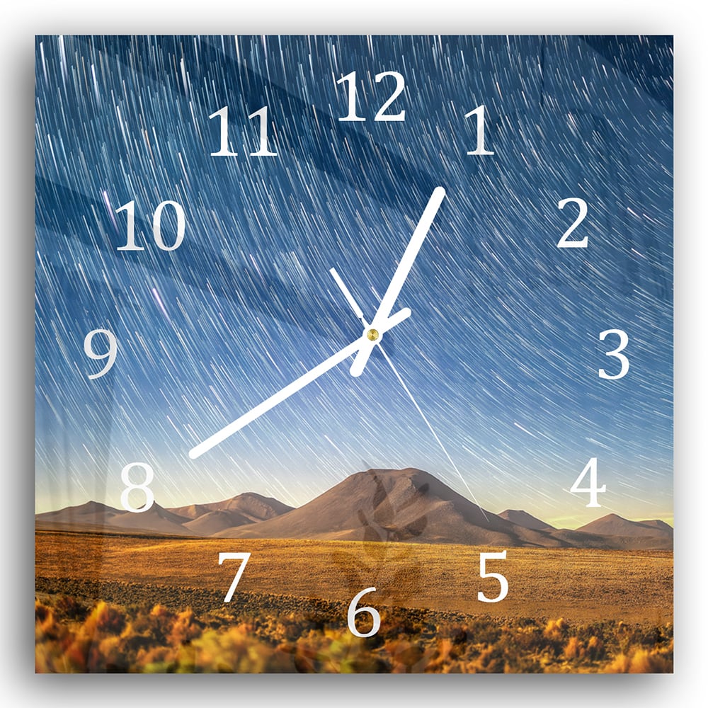Wanduhr 30x30 - Sternenhimmel in der Wüste
