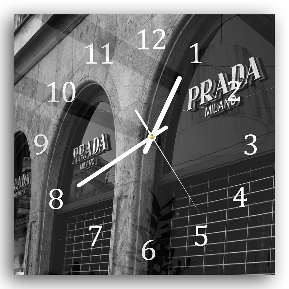 Wanduhr 30x30 - Prada Milano