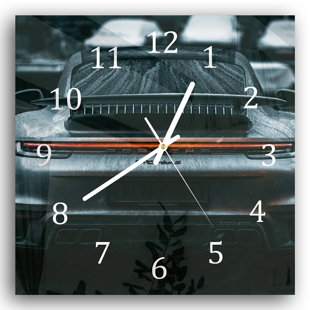 Wanduhr 30x30 - Porsche 911 Turbo S