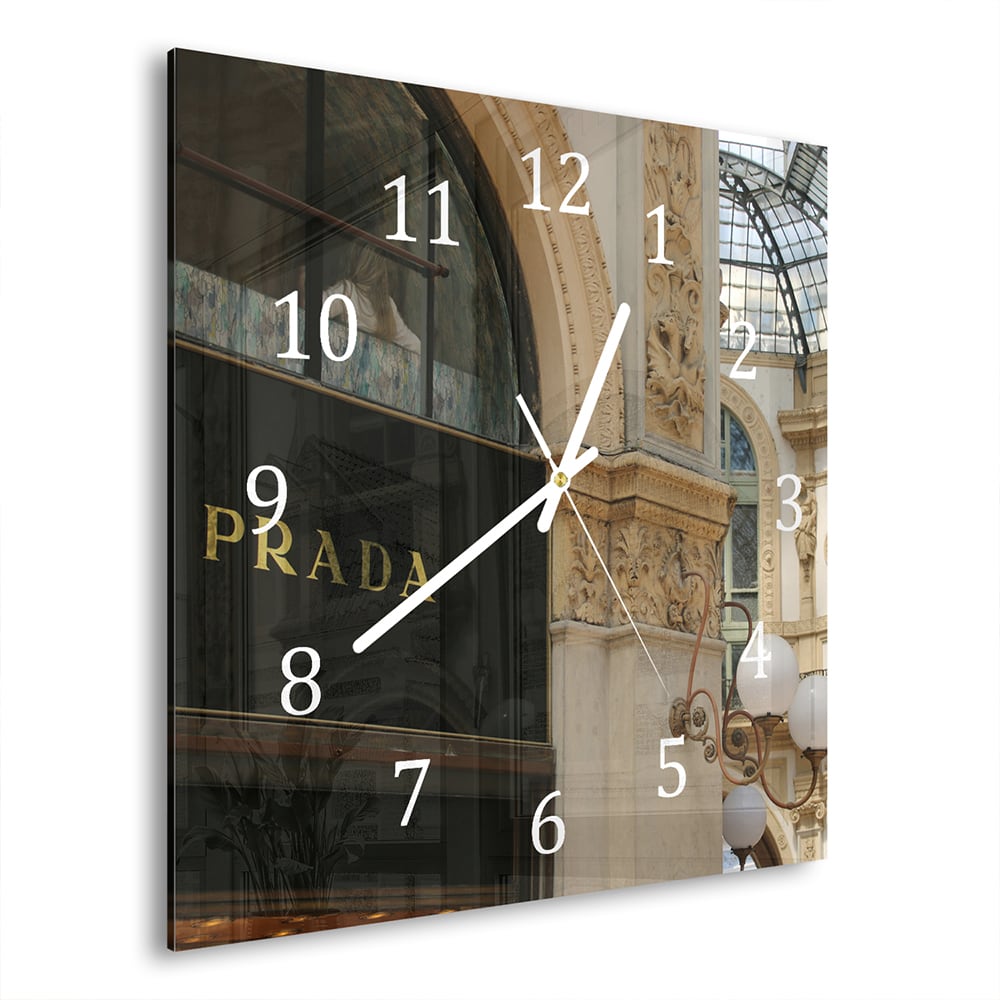 Wanduhr 30x30 - Prada-Geschäft