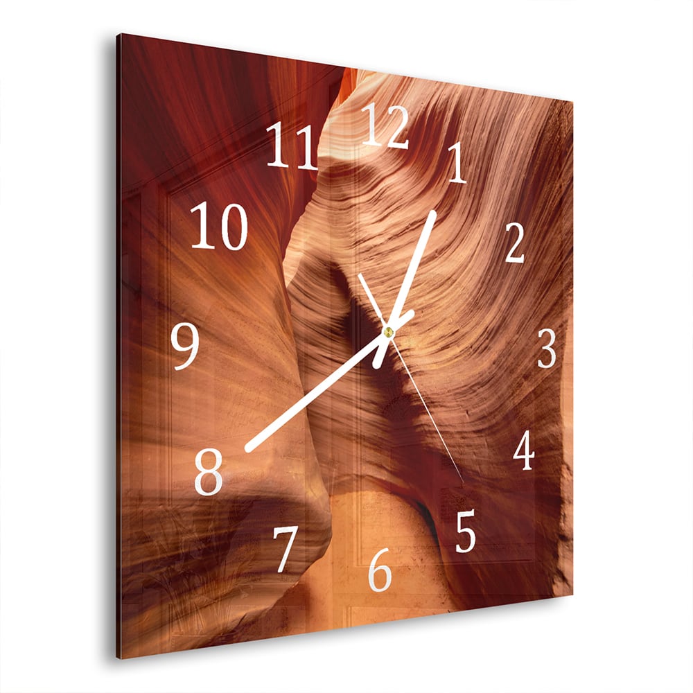Wanduhr 30x30 - Tief in der Antelope Canyon