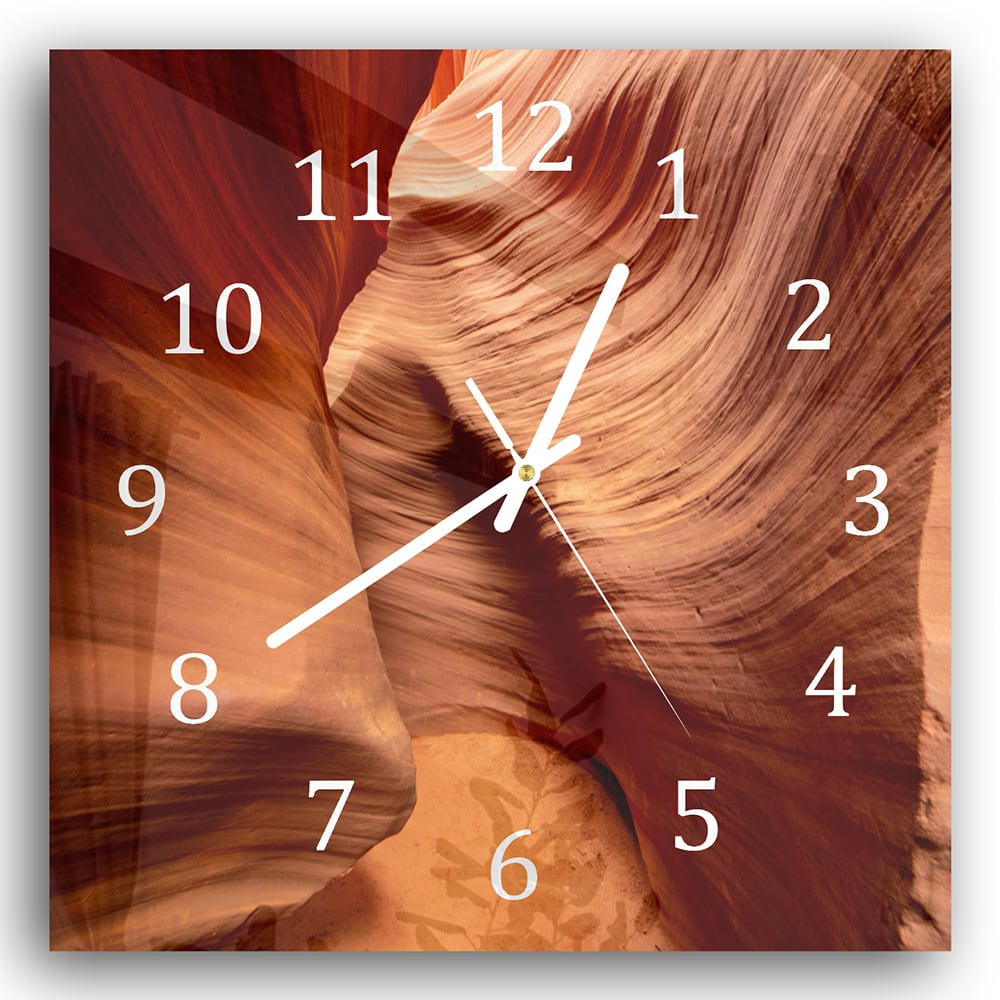 Wanduhr 30x30 - Tief in der Antelope Canyon