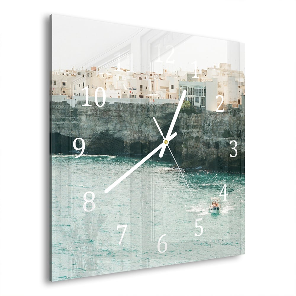 Wanduhr 30x30 - Puglia in Italien