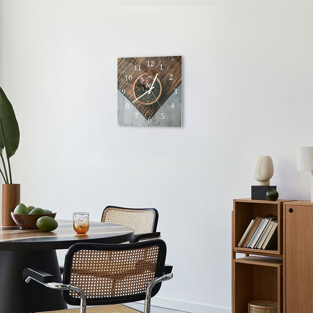 Wanduhr 30x30 - Kunst der Gewürze