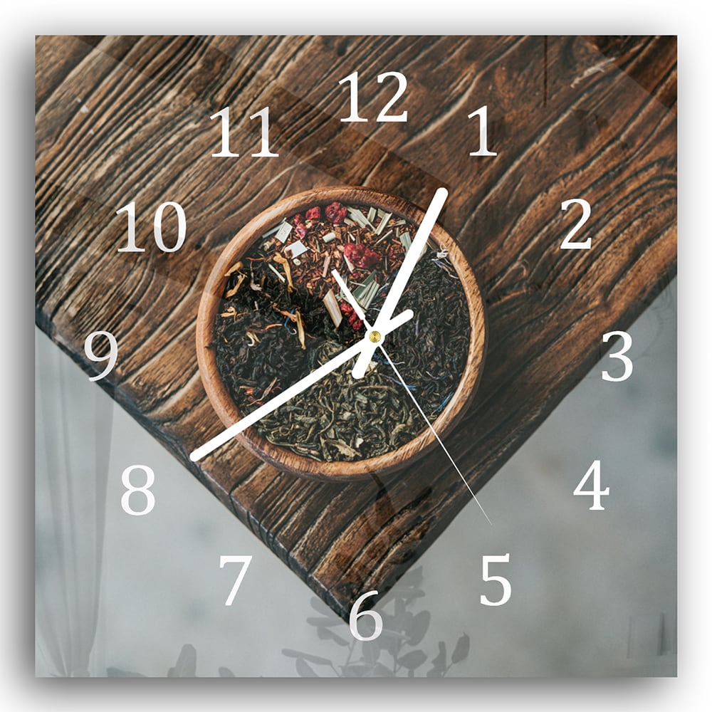 Wanduhr 30x30 - Kunst der Gewürze