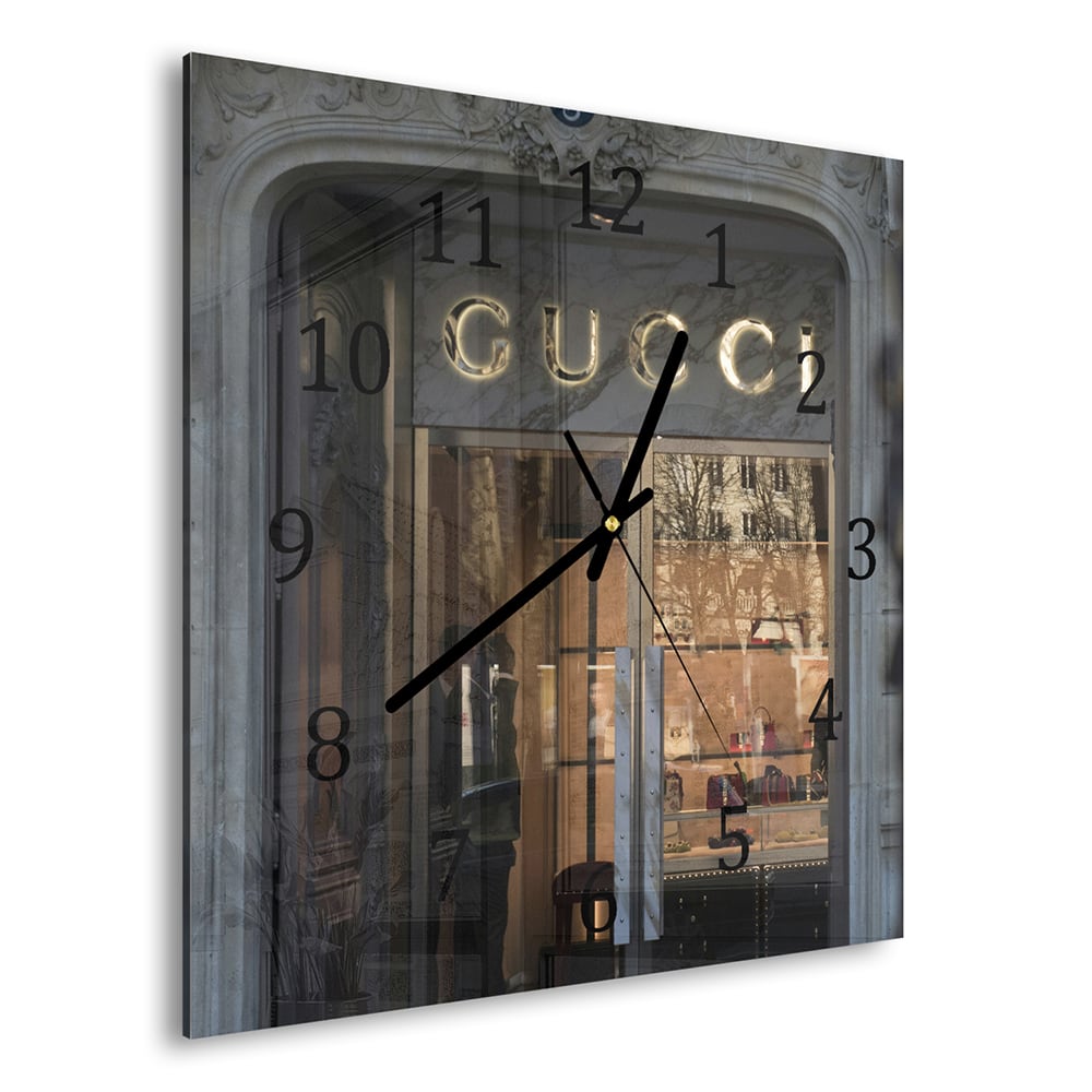 Wanduhr 30x30 - Gucci-Geschäft