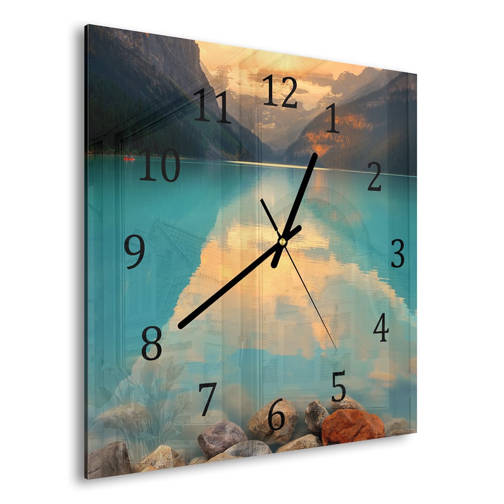 Wanduhr 30x30 - Nationalpark Banff
