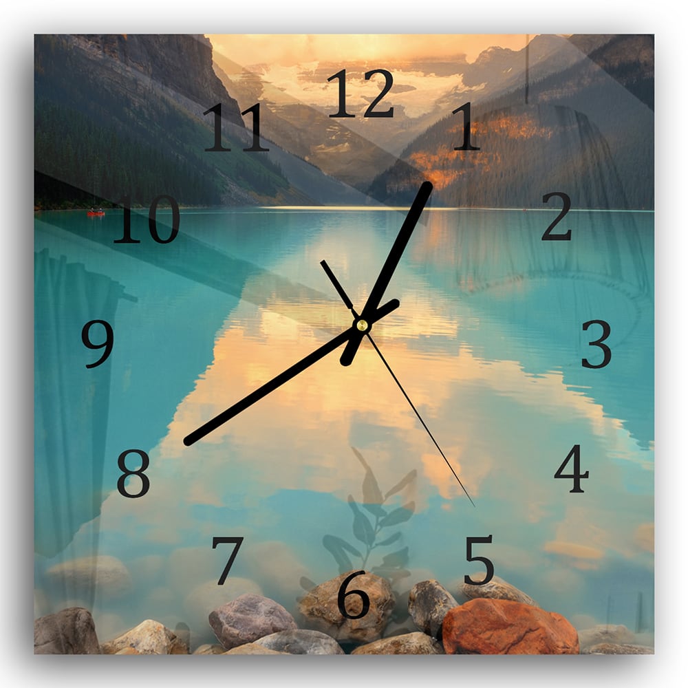 Wanduhr 30x30 - Nationalpark Banff