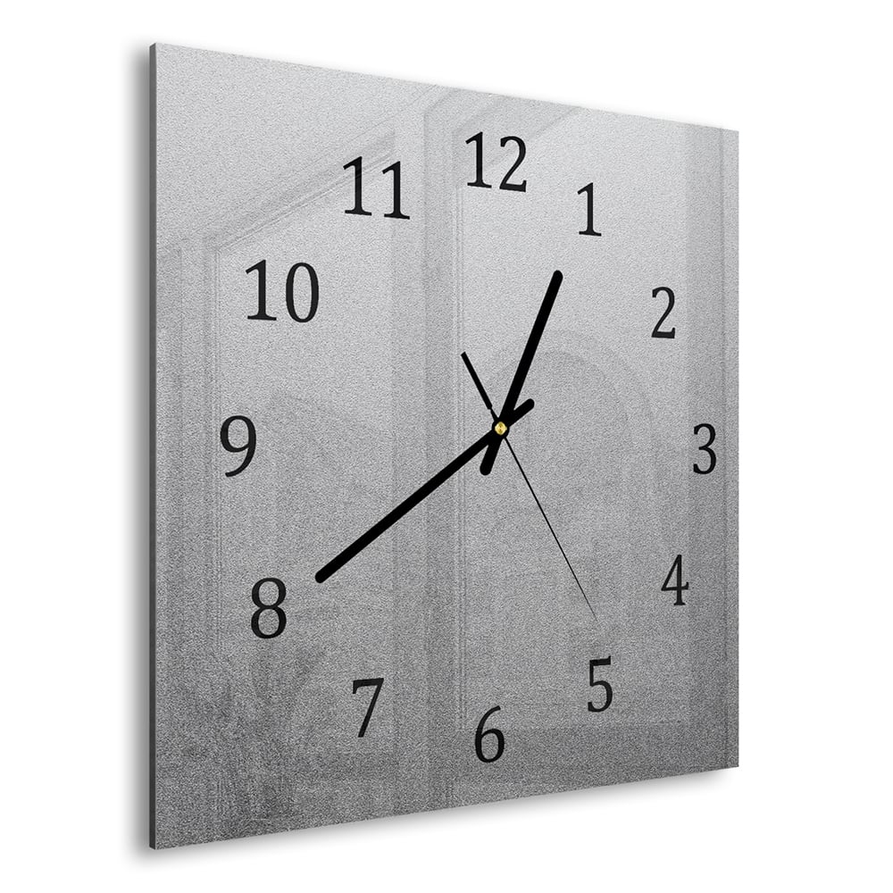 Wanduhr 30x30 - Mattes Silber