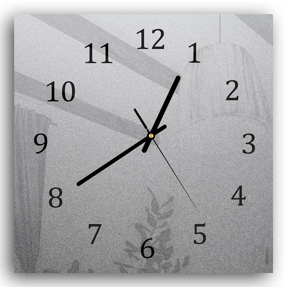 Wanduhr 30x30 - Mattes Silber