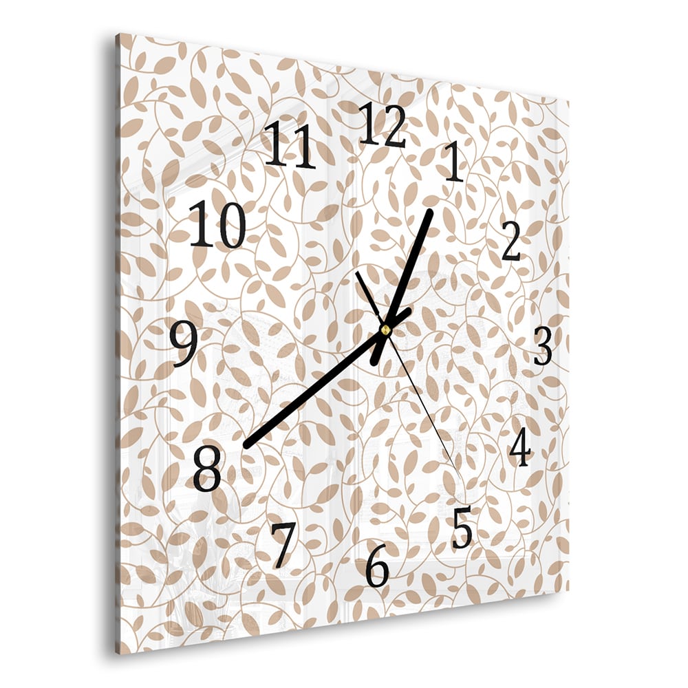Wanduhr 30x30 - Nahtloses Blumenmuster