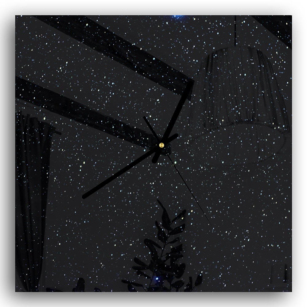 Wanduhr 30x30 - Sternenhimmel