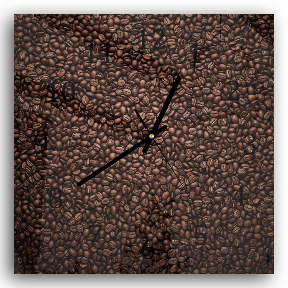 Wanduhr 30x30 - Kaffeebohnen