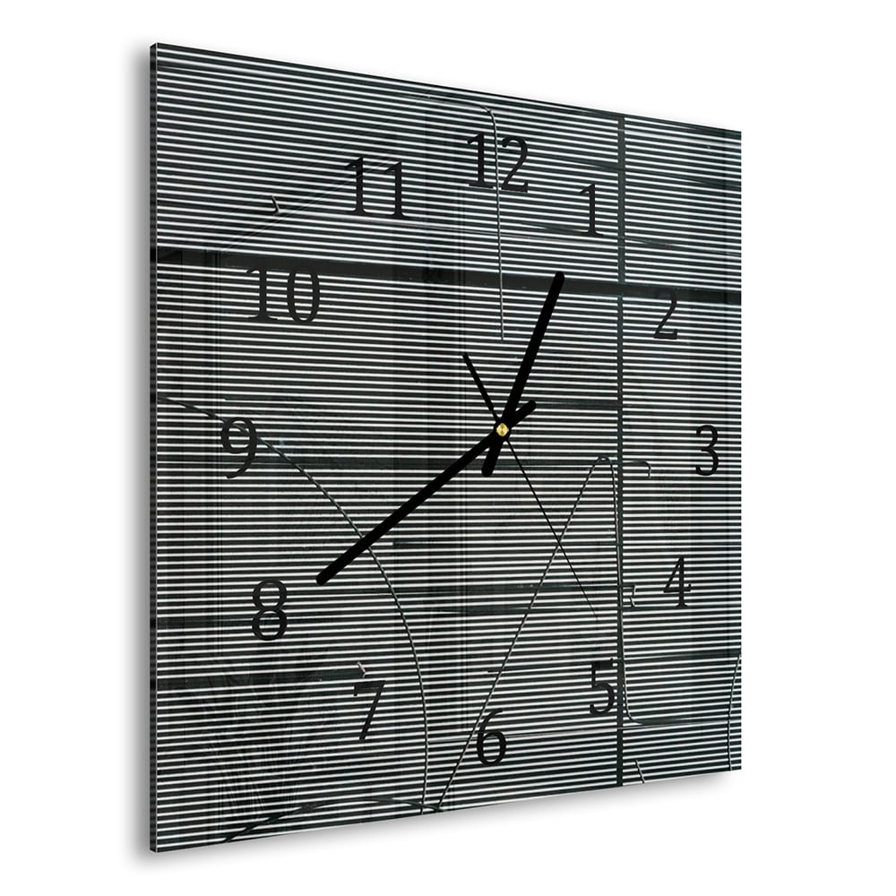 Wanduhr 30x30 - Linien der Struktur
