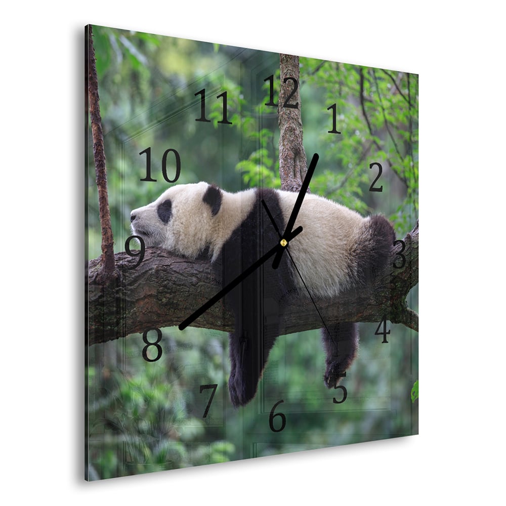 Wanduhr 30x30 - Panda