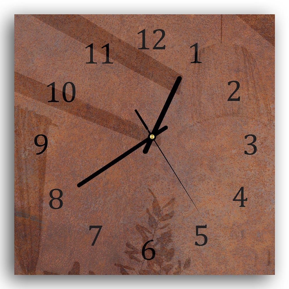 Wanduhr 30x30 - Rost-Textur