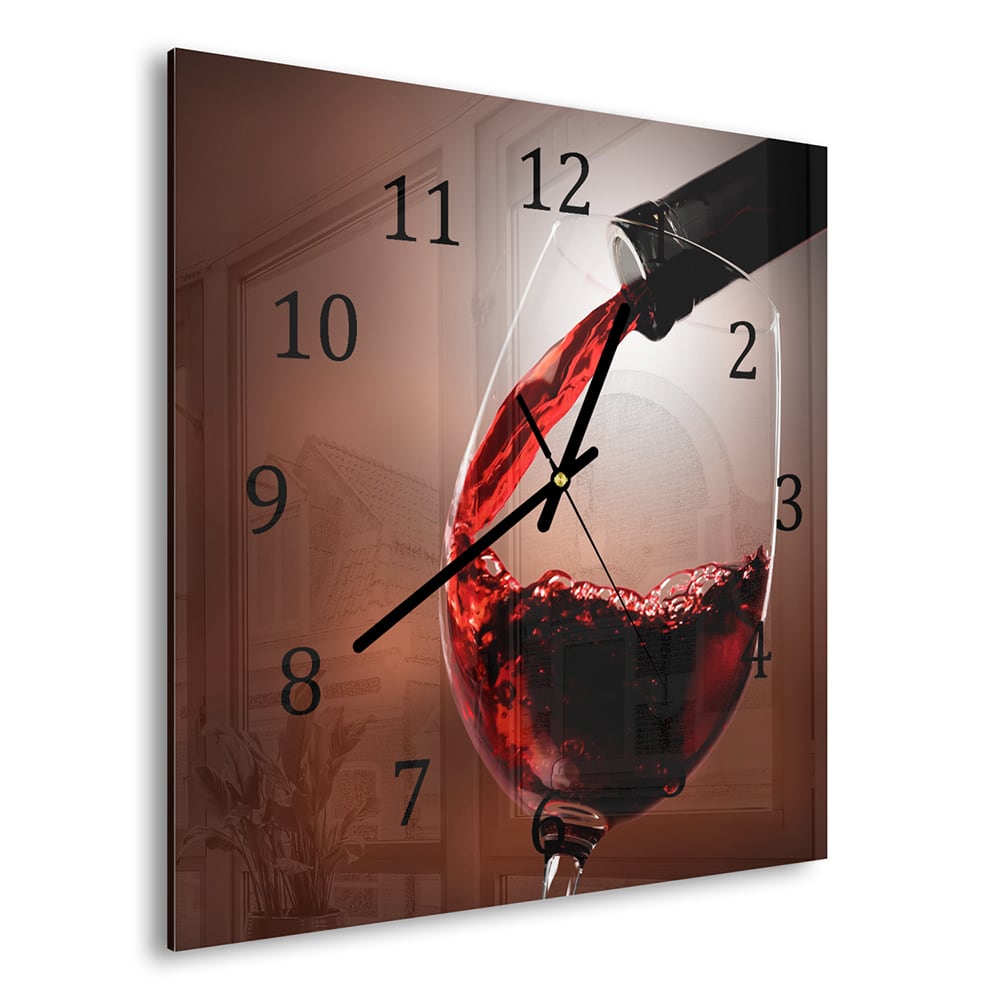 Wanduhr 30x30 - Weinausschank