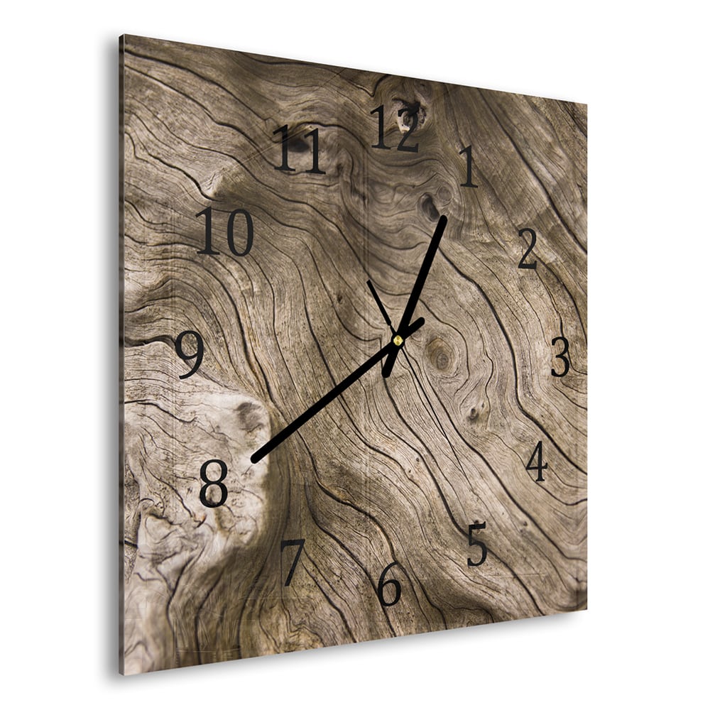 Wanduhr 30x30 - Treibholz