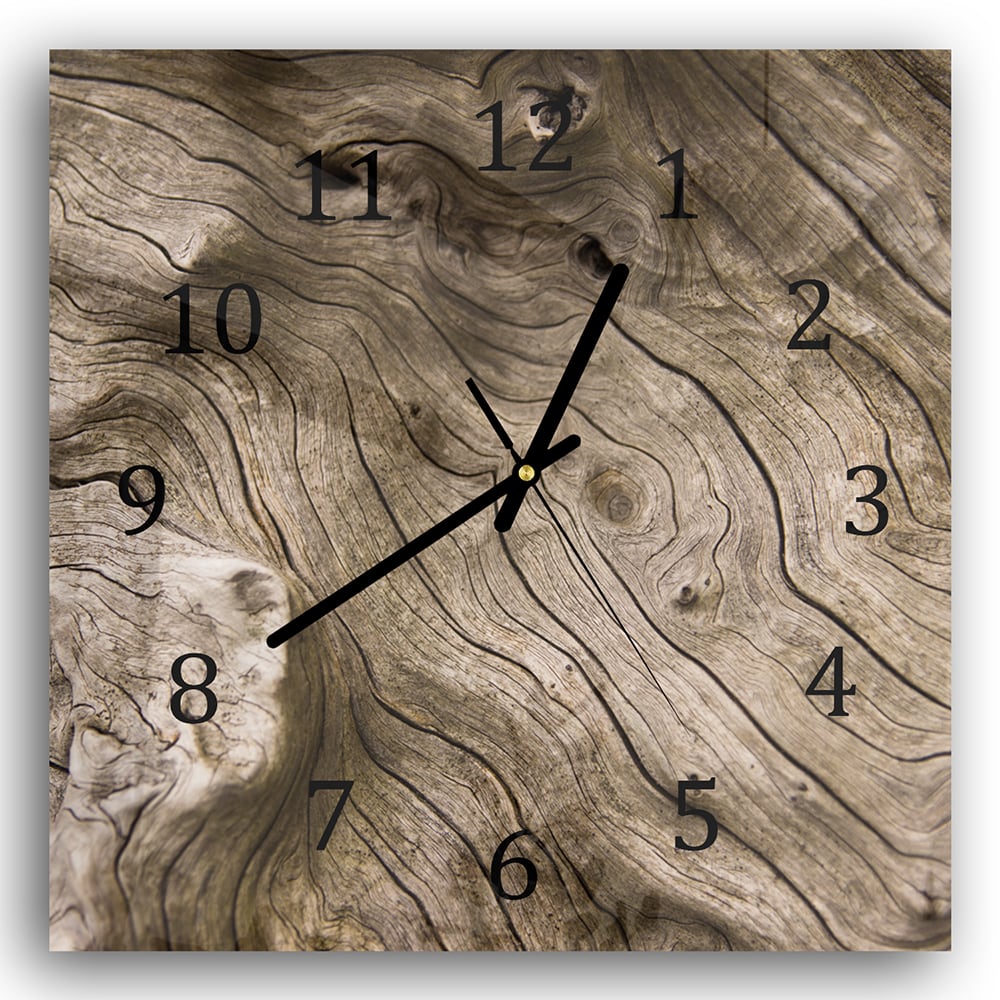 Wanduhr 30x30 - Treibholz