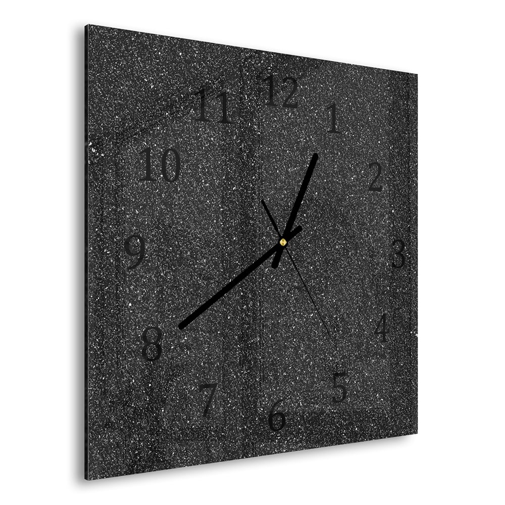 Wanduhr 30x30 - Asphalt-Textur