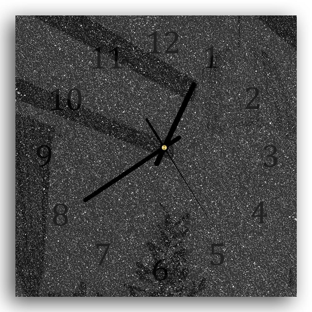 Wanduhr 30x30 - Asphalt-Textur