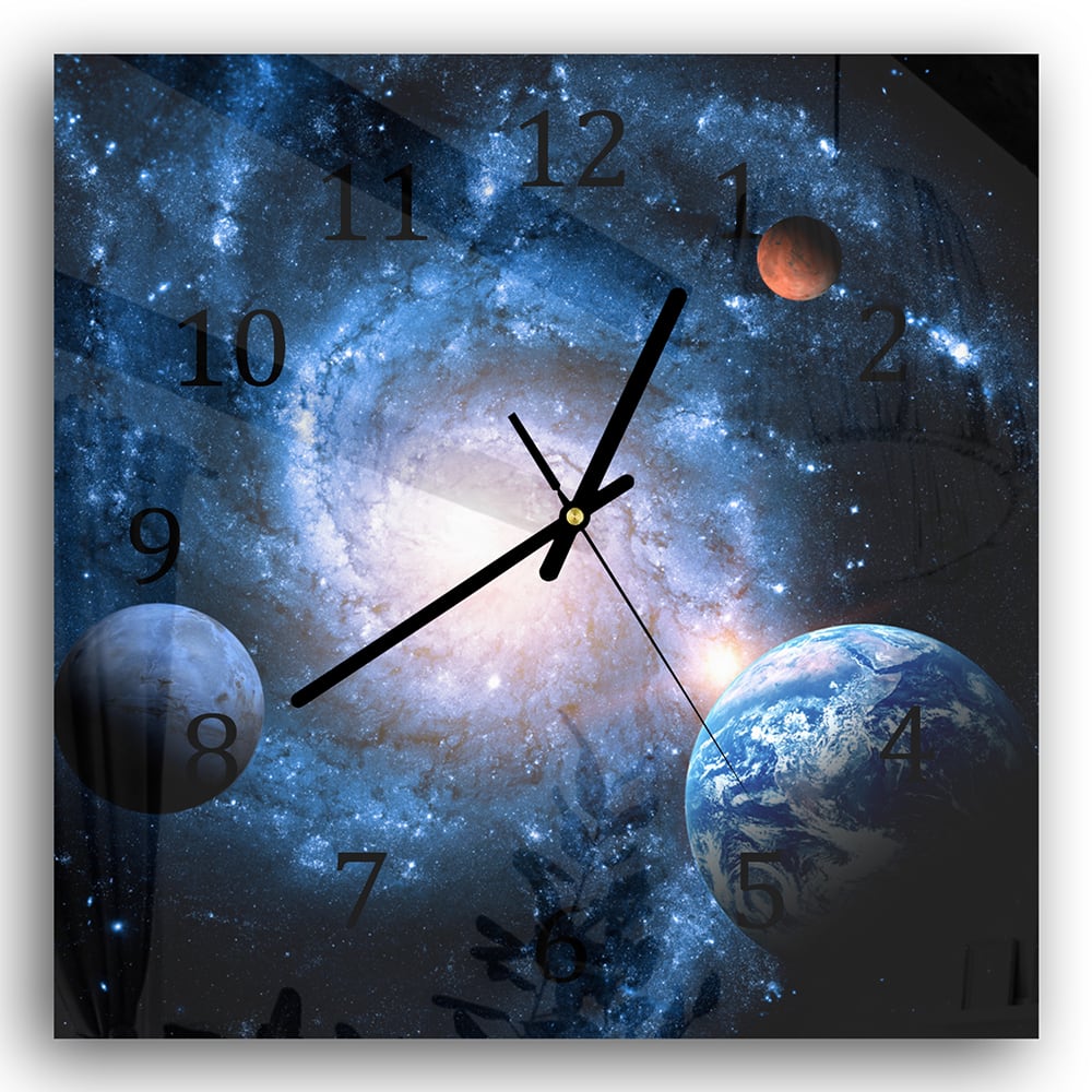 Wanduhr 30x30 - Planeten des Sonnensystems