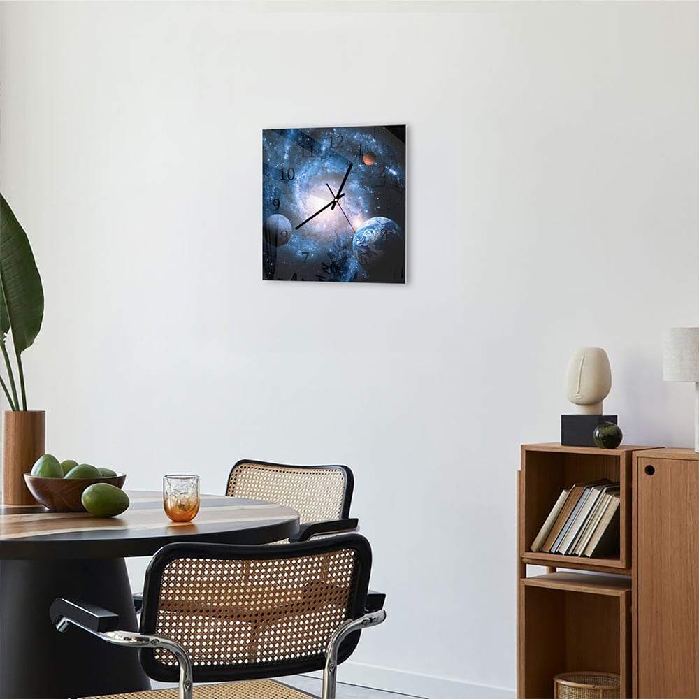 Wanduhr 30x30 - Planeten des Sonnensystems