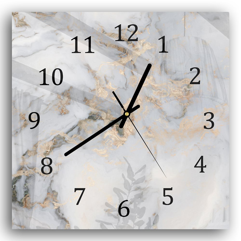 Wanduhr 30x30 - Luxuriöser Marmor