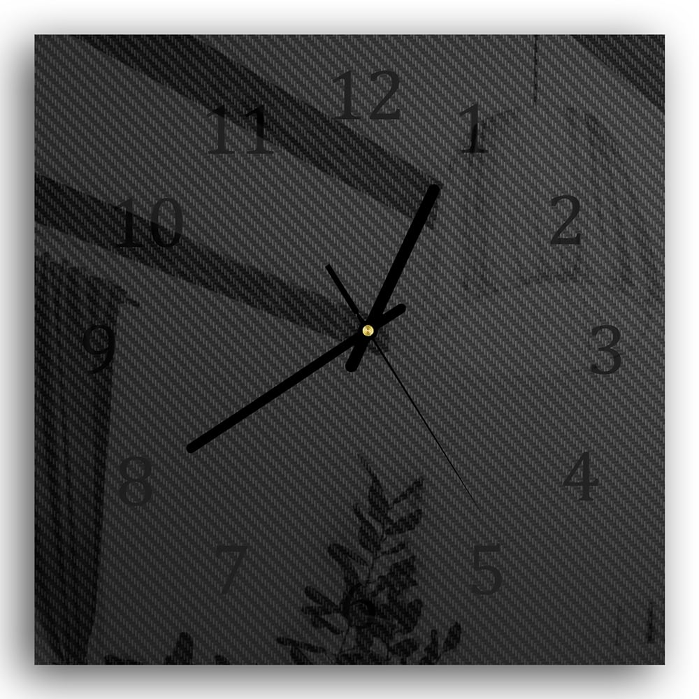 Wanduhr 30x30 - Kohlefaser