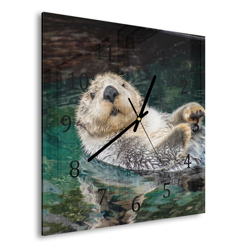 Wanduhr 30x30 - Seeotter