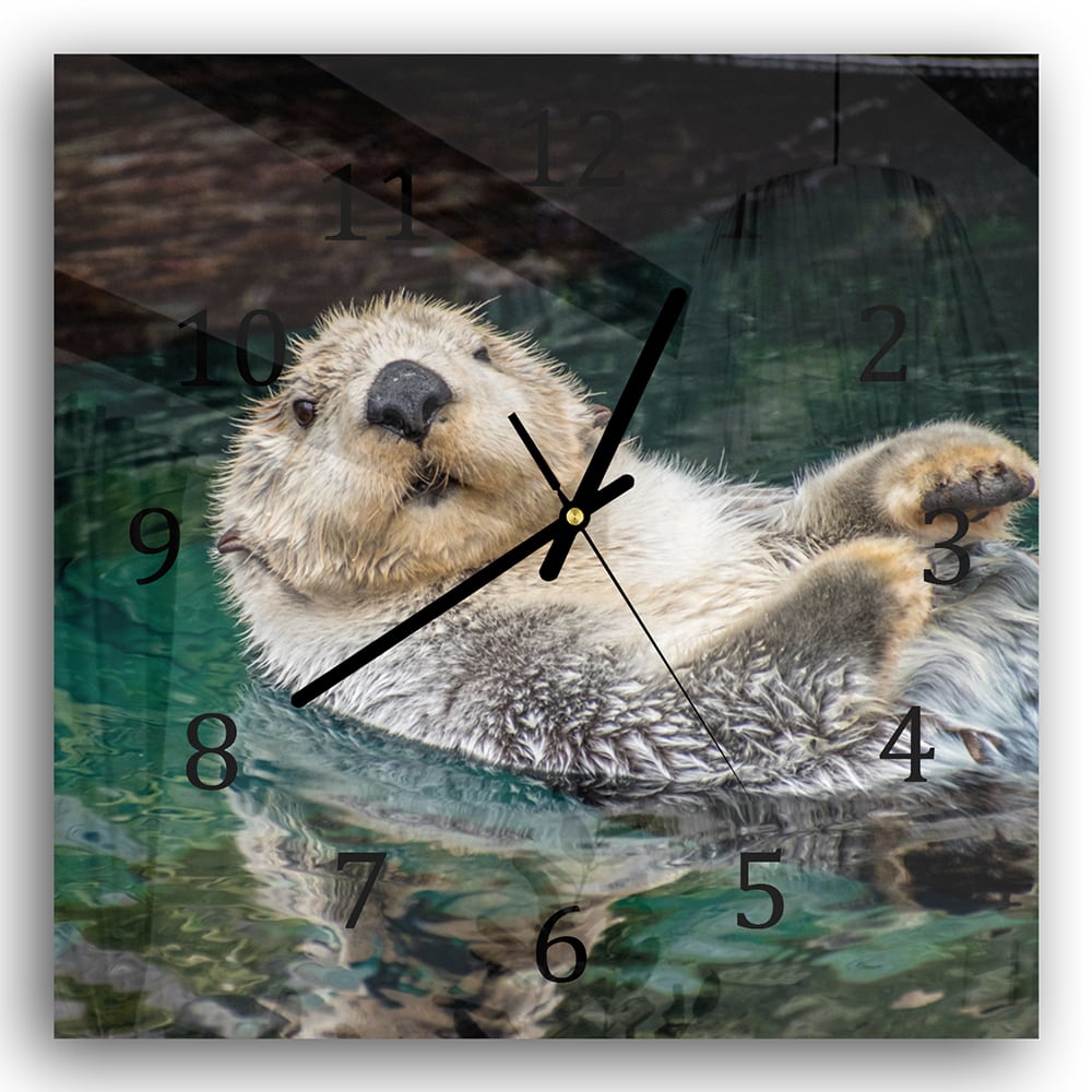 Wanduhr 30x30 - Seeotter