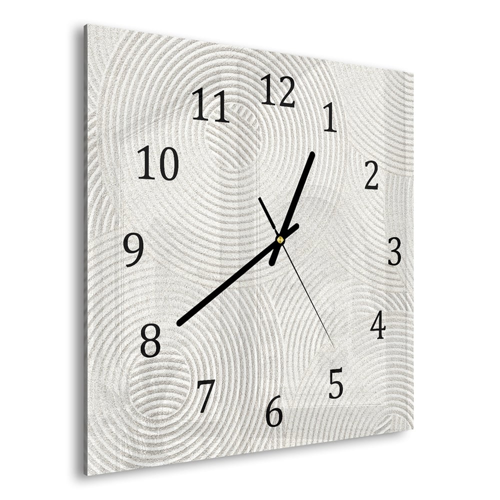 Wanduhr 30x30 - Zen-Muster