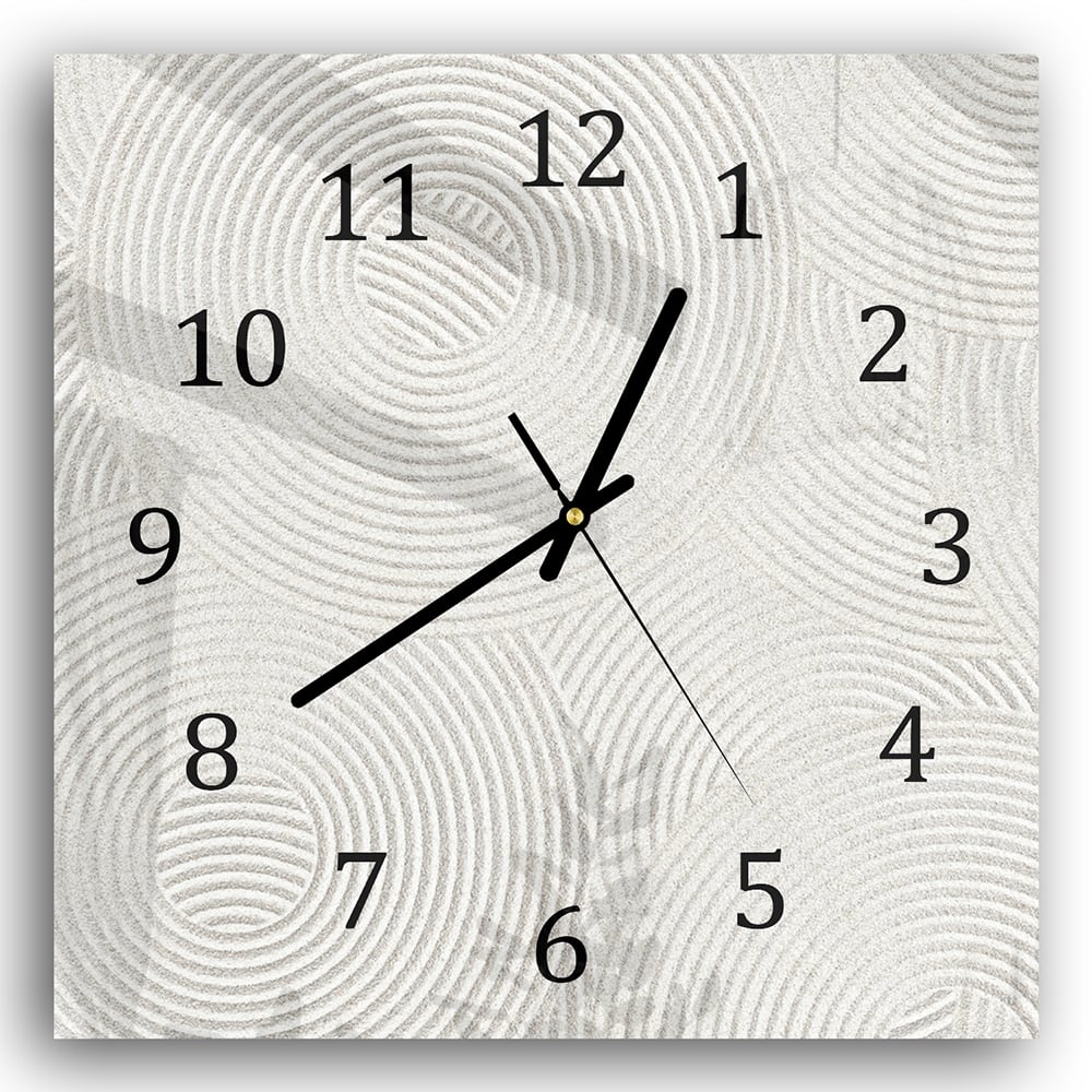 Wanduhr 30x30 - Zen-Muster