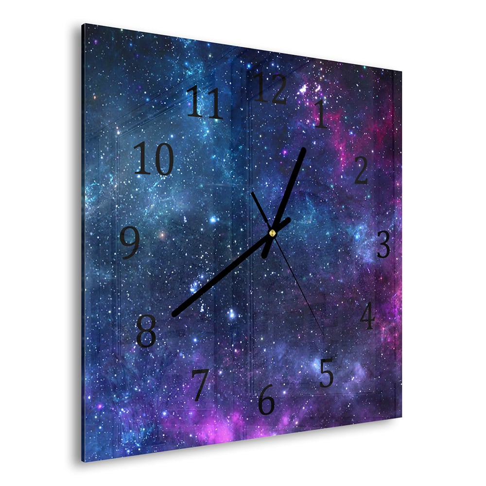 Wanduhr 30x30 - Tiefen des Weltraums