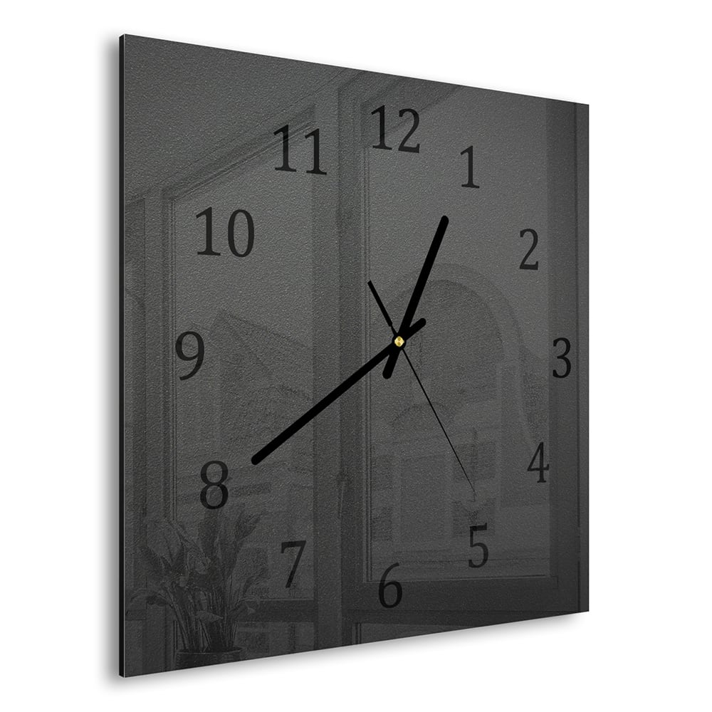 Wanduhr 30x30 - Matt dunkelgrau