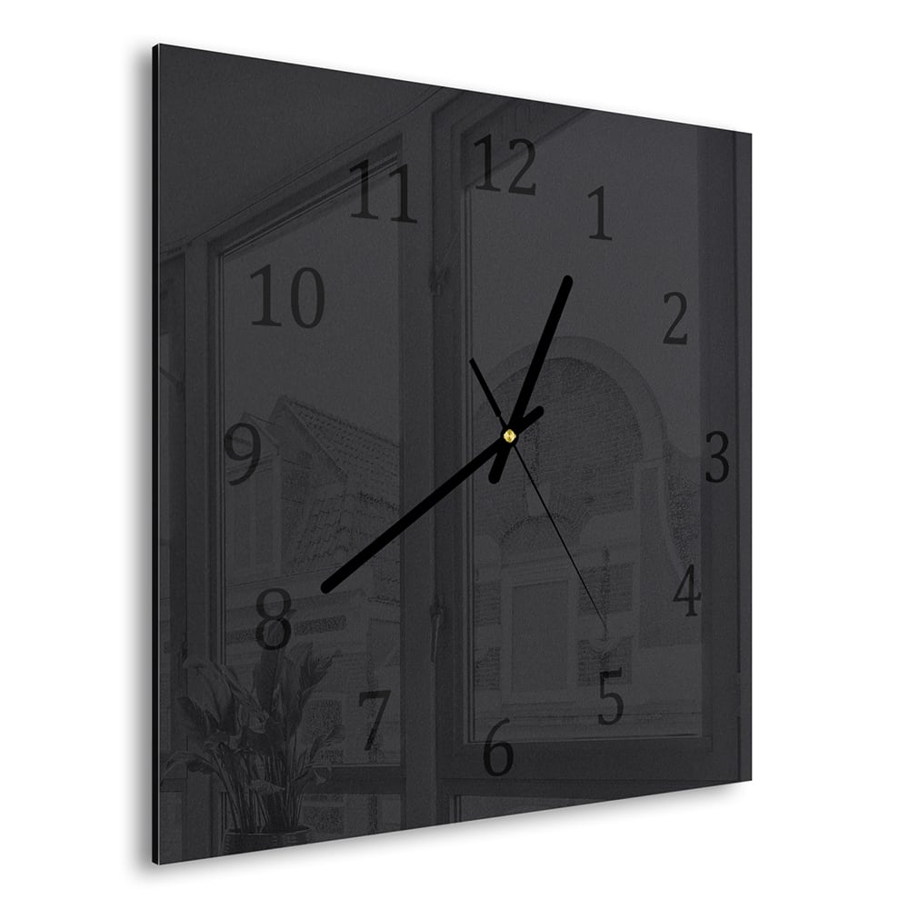 Wanduhr 30x30 - Matt Schwarz