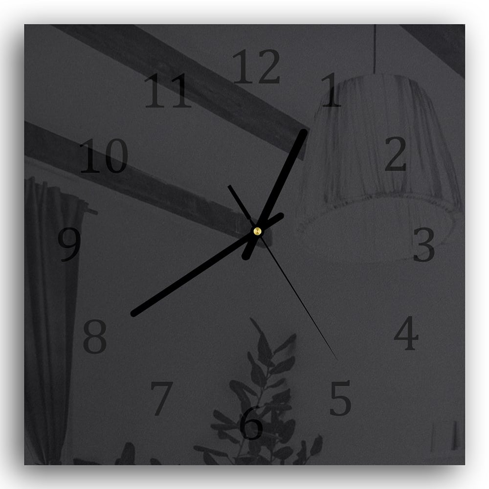 Wanduhr 30x30 - Matt Schwarz
